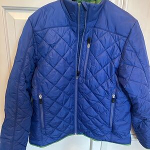 Lands' End Women’s Blue Quilted Puffer Jacket